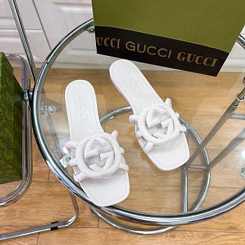 Gucci Rubber White Slides