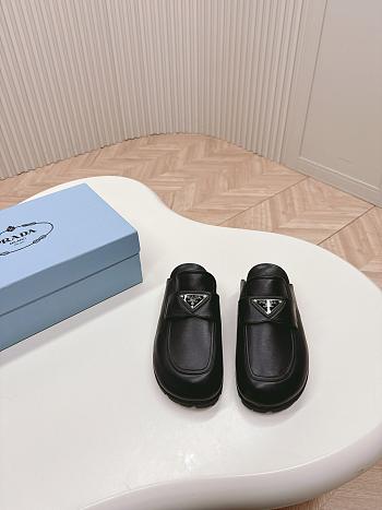 Prada Leather Black Mules