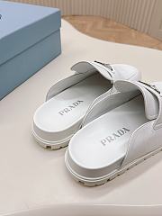 Prada Leather White Mules - 4