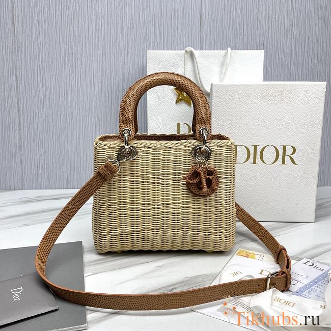 Dior Lady Bag Caramel Wicker 24cm - 1