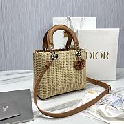 Dior Lady Bag Caramel Wicker 24cm - 5