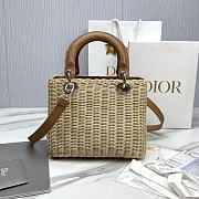 Dior Lady Bag Caramel Wicker 24cm - 2