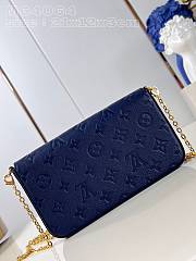 Louis Vuitton LV Félicie Pochette Navy Blue 21 x 12 x 3 cm - 5