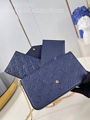 Louis Vuitton LV Félicie Pochette Navy Blue 21 x 12 x 3 cm - 2