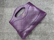 Chanel 31 Bag Purple 20.5x17x3.5cm - 3
