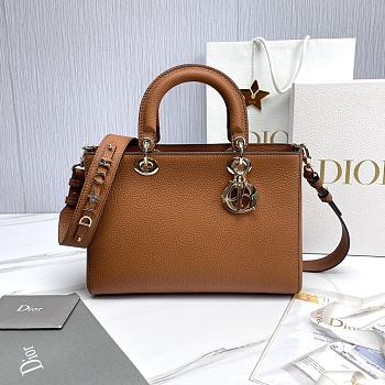 Dior Medium Lady D-Sire Bag Dark Brandy 30 x 20 x 13 cm