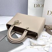 Dior Medium Lady D-Sire Bag Powder Beige Bull 30 x 20 x 13 cm - 6