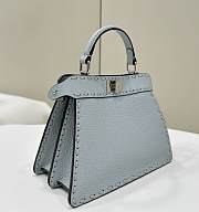 Fendi Peekaboo Iseeu Bag Light Blue 20x11x15cm - 3