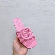 Gucci Rubber Pink Slides - 5