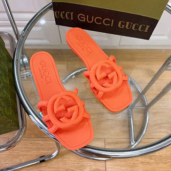 Gucci Rubber Orange Slides