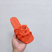 Gucci Rubber Orange Slides - 5