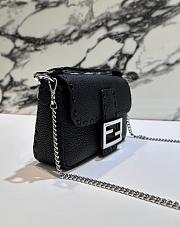 Fendi Baguette Full Grain Black Bag Leather 19.5x4.5x13cm - 4