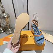 Louis Vuitton LV Helios Wedge Sandal Blue 3.5cm - 4