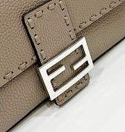 Fendi Baguette Dove Grey Selleria Bag 27x15x6cm - 6