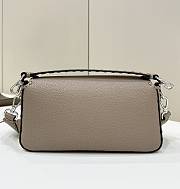 Fendi Baguette Dove Grey Selleria Bag 27x15x6cm - 3