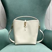 YSL LE 37 Shiny Leather White Gold 20x25x16cm - 1