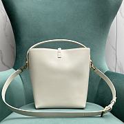 YSL LE 37 Shiny Leather White Gold 20x25x16cm - 4