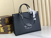 Louis Vuitton LV OnTheGo MM Navy Blue Calfskin 35 x 27 x 14 cm - 6