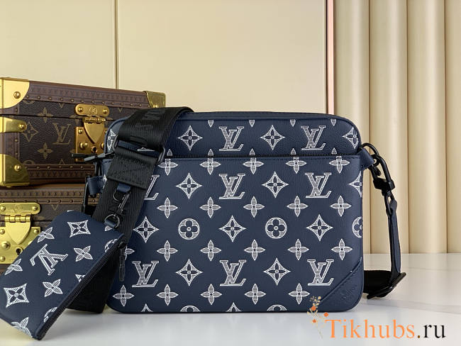 Louis Vuitton LV Trio Messenger G65 Navy Blue 25 x 18.5 x 7 cm - 1