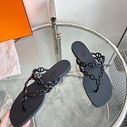 Hermes Black Slides - 2