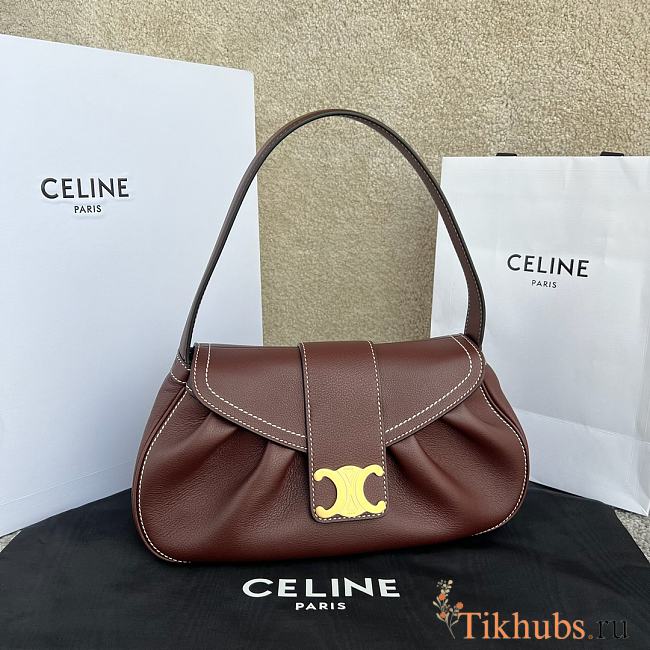 Celine Medium Polly Bag Red Wine 33x19x9cm - 1