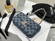 Celine Chain Shoulder Bag Claude Denim 20.5x11.5x4cm - 3