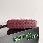 Bottega Veneta Vanity Case Crossbody Bag Red Wine 22x12.5x5cm - 5