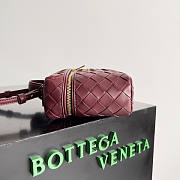 Bottega Veneta Vanity Case Crossbody Bag Red Wine 22x12.5x5cm - 4