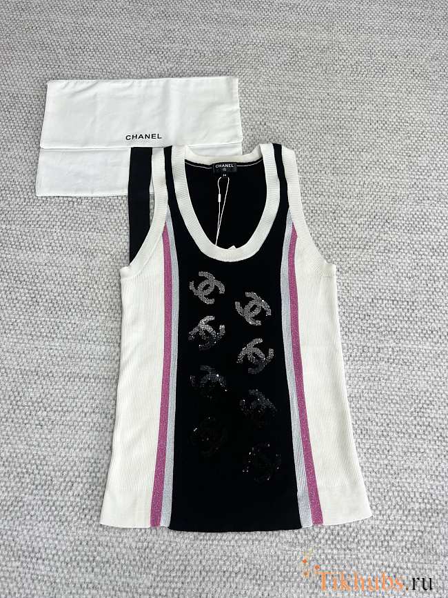 Chanel Black White Tank Top - 1