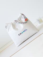 Chanel 22 Handbag Rainbow Metal White 39x42x8cm - 1