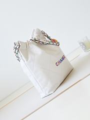 Chanel 22 Handbag Rainbow Metal White 39x42x8cm - 3