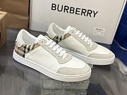 Burberry Check Robin White Sneaker - 1