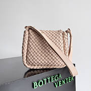 Bottega Veneta Cobble Mini Shoulder Bag Pink 19x17x6cm - 4