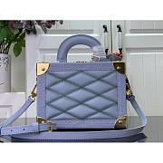 Louis Vuitton LV Petite Valise Malletage Palazzo Ecume Blue 22.5 x 17.5 x 11 cm - 4