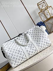 Louis Vuitton LV Keepall Bandoulière 50 G65 White 50 x 29 x 23 cm - 3