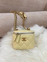 Chanel Vanity Box Yellow Bag 8.5x11x7cm - 1