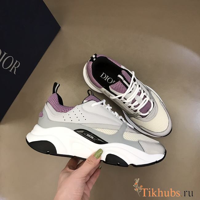 Dior B22 Sneaker Technical Mesh White Purple - 1