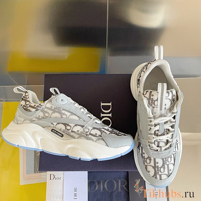 Dior B22 Sneaker Grey Oblique  - 1