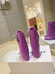 Givenchy Women's Shark Lock Ankle Purple Boots - 5