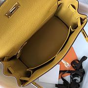 Hermes Kelly Bag 25 Yellow Togo Gold 25cm - 4