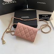 Chanel chian wallet pearl pink - 4