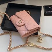 Chanel chian wallet pearl pink - 3