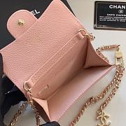 Chanel chian wallet pearl pink - 2