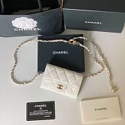 Chanel Wallet White Chain 11x7cm - 1