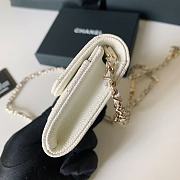 Chanel Wallet White Chain 11x7cm - 5