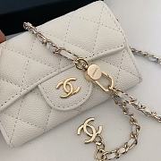 Chanel Wallet White Chain 11x7cm - 3