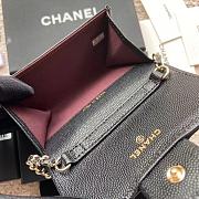 Chanel Wallet Black Gold Caviar Chain 11x7cm - 5
