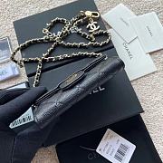 Chanel Wallet Black Gold Caviar Chain 11x7cm - 4