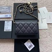 Chanel Wallet Black Gold Caviar Chain 11x7cm - 3