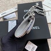 Chanel Wallet Silver Lambskin Chain 11x7cm - 4